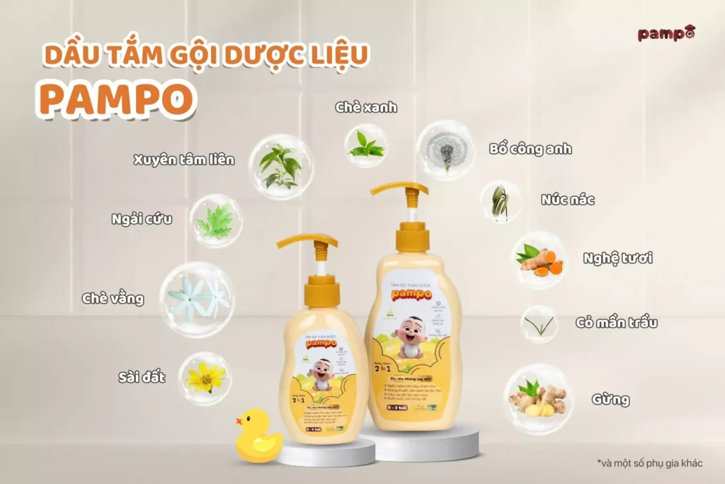 Hướng dẫn cách sử dụng tắm gội thảo dược Pampo